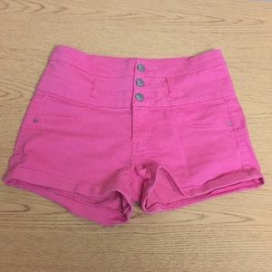 High waisted Hot Pink Shorts